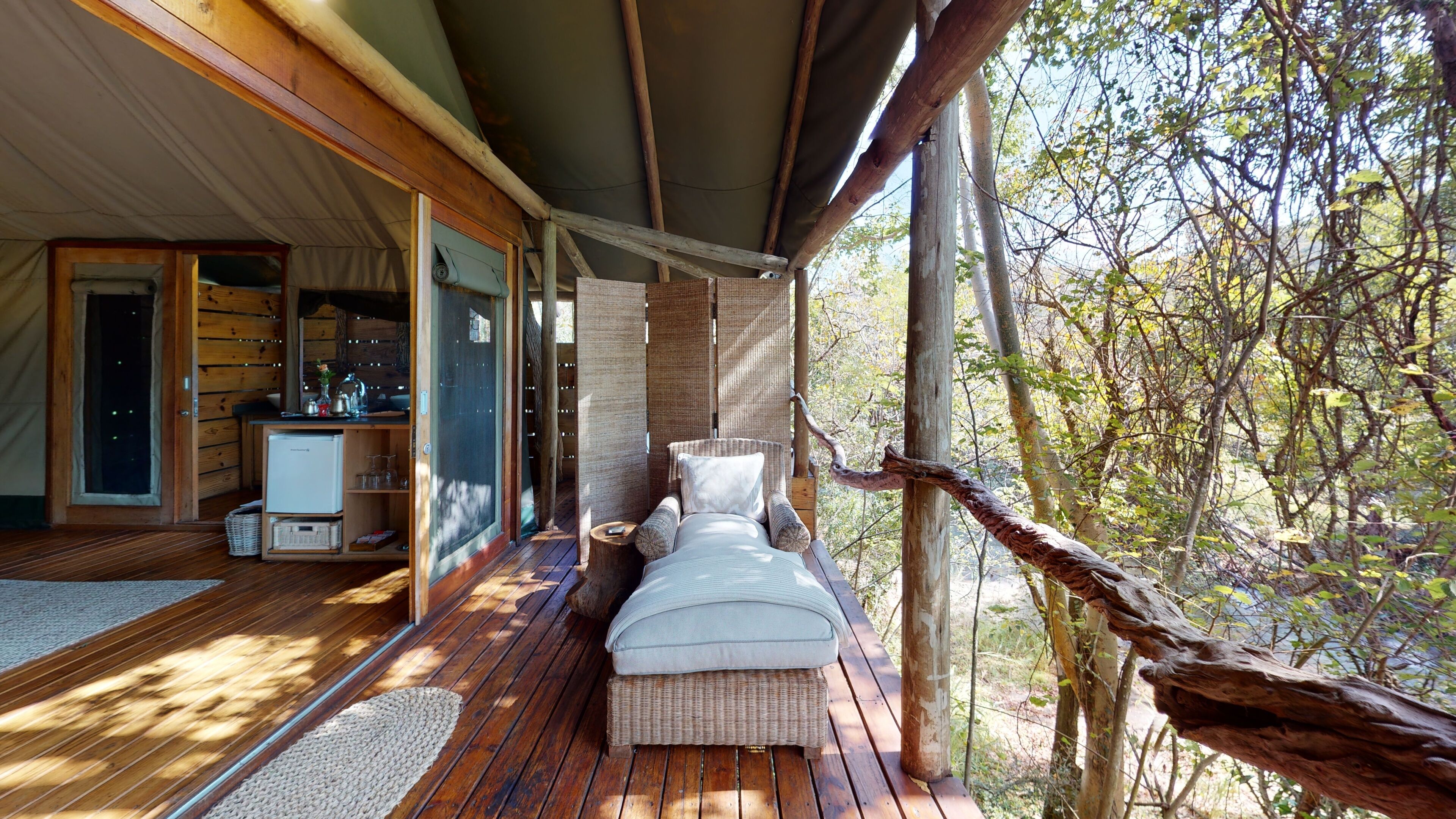 Luxury Tent, 1 King Bed, Non Smoking, River View | Egyptian cotton sheets, premium bedding, down duvets, minibar