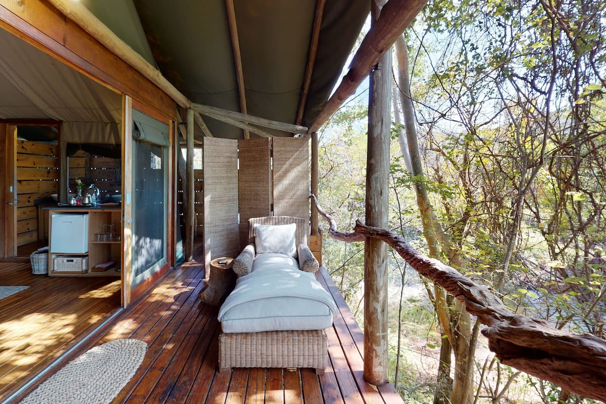 Luxury Tent, 1 King Bed, Non Smoking, River View | Egyptian cotton sheets, premium bedding, down duvets, minibar