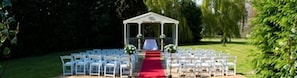 Outdoor wedding area