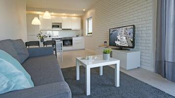 Apartment (Panorama D-Lux) | 1 bedroom, premium bedding, in-room safe, iron/ironing board