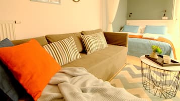 Superior-Studiosuite, 1 Schlafzimmer | 1 Schlafzimmer, hochwertige Bettwaren, Zimmersafe, Bügeleisen/Bügelbrett