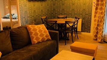 Comfort appartement, 2 slaapkamers, kitchenette, aan tuin | Uitzicht vanuit de kamer