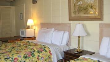 Laptop workspace, free WiFi, bed sheets