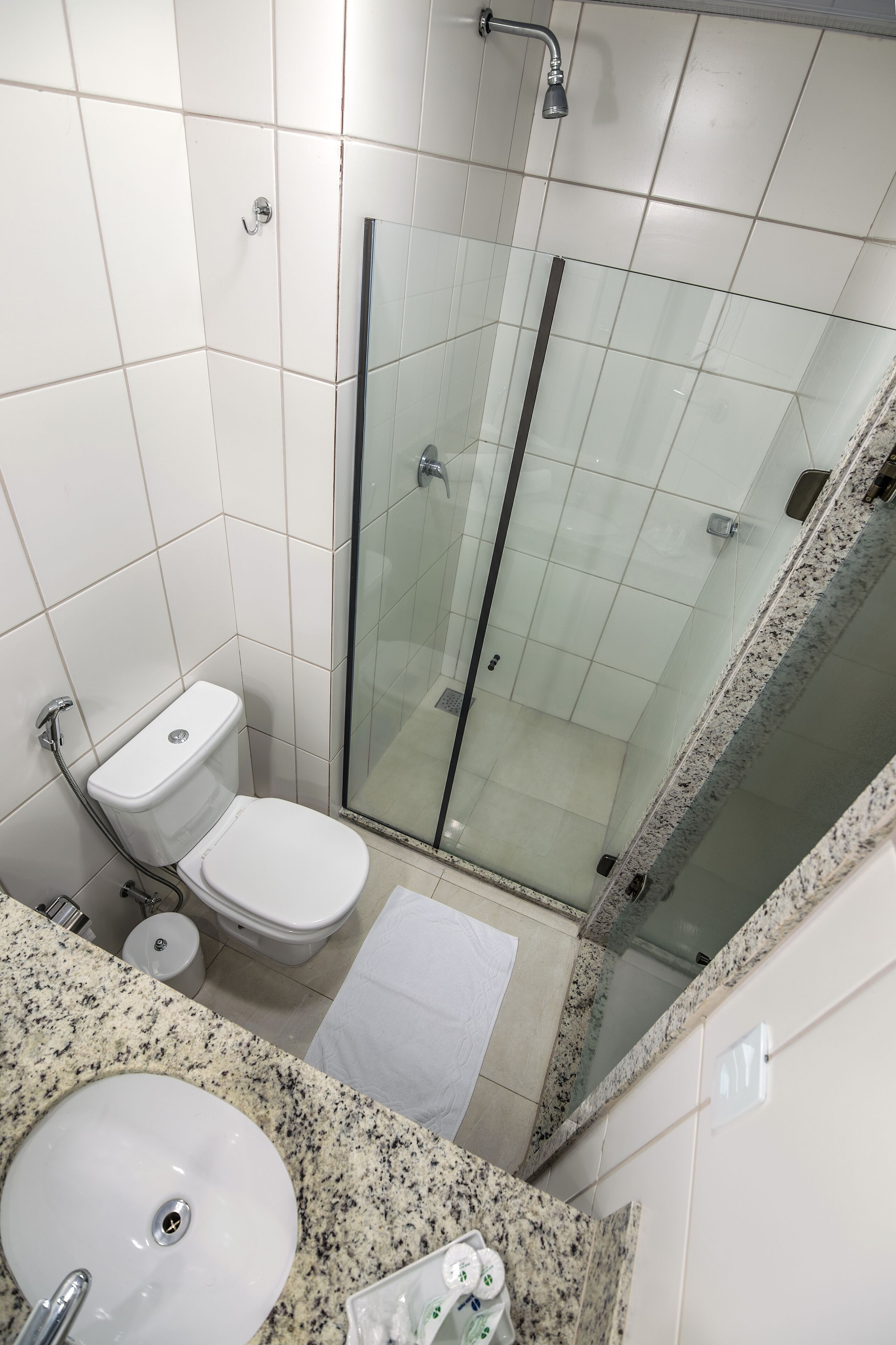 free toiletries, hair dryer, towels, soap