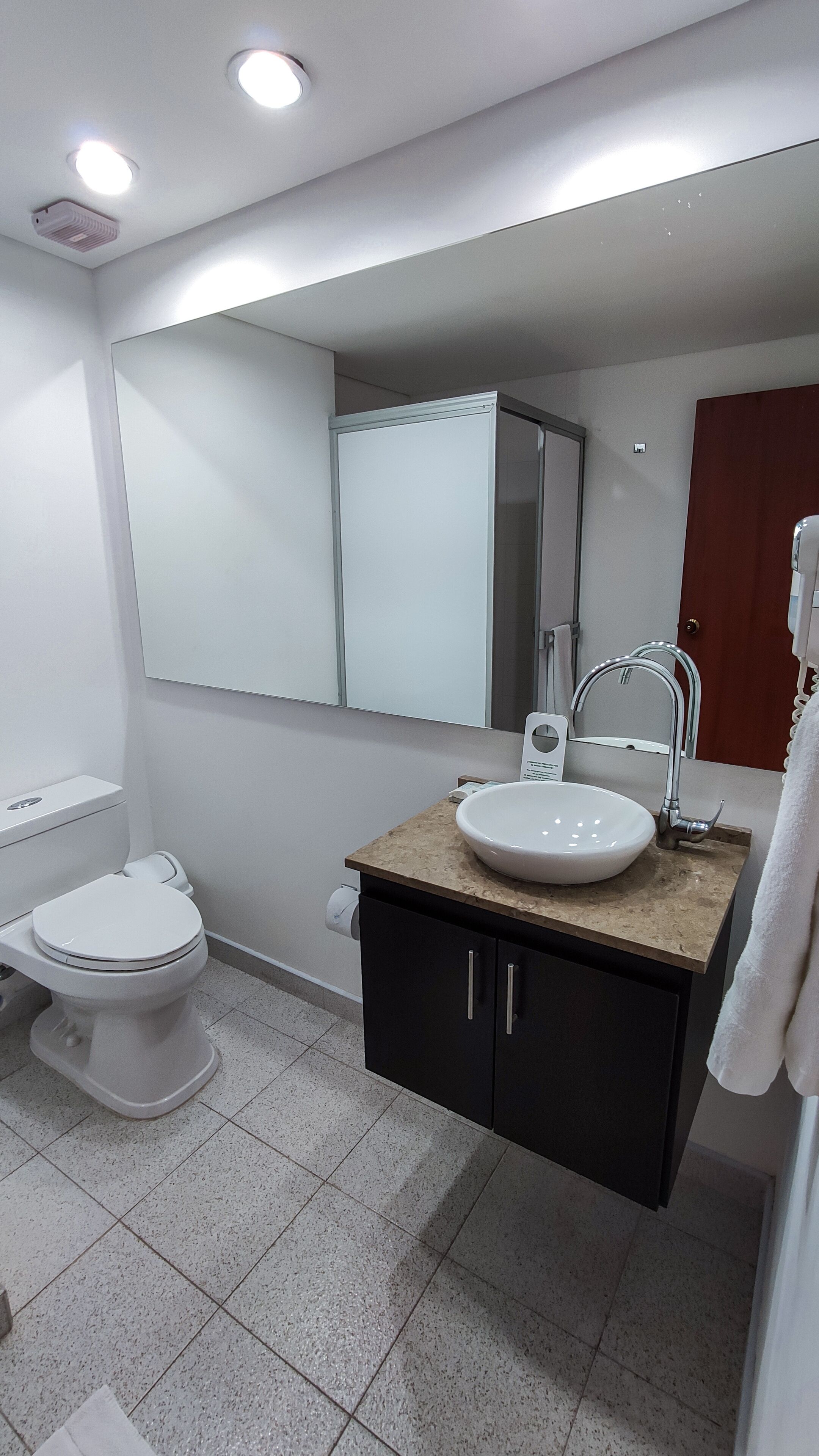 standard room | bathroom | hair dryer, towels