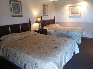Room, 2 Double Beds | Desk, soundproofing, free WiFi