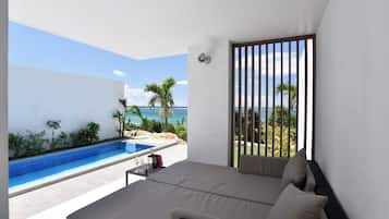 Villa, 1 habitación, piscina privada, vistas al mar | Terraza o patio