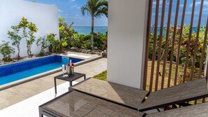 Villa, 1 Schlafzimmer, eigener Pool, Meerblick | Terrasse/Patio