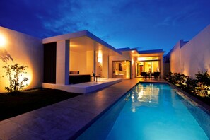 Villa, 1 Schlafzimmer, eigener Pool, Meerblick | Terrasse/Patio