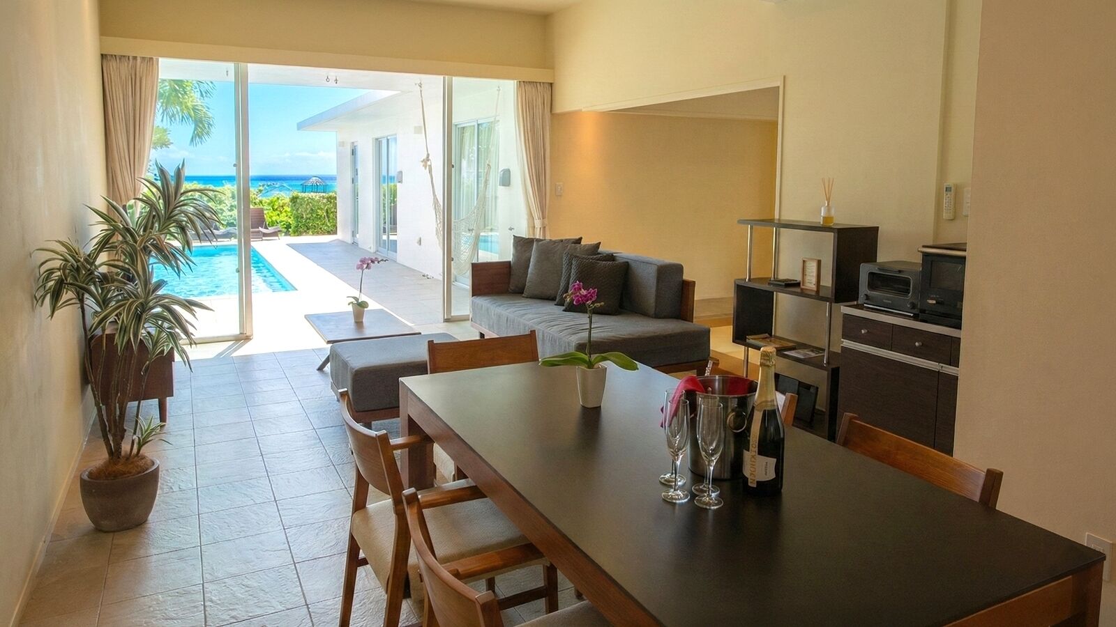 Villa, 2 habitaciones, alberca privada, vista al océano | Vista desde la habitación