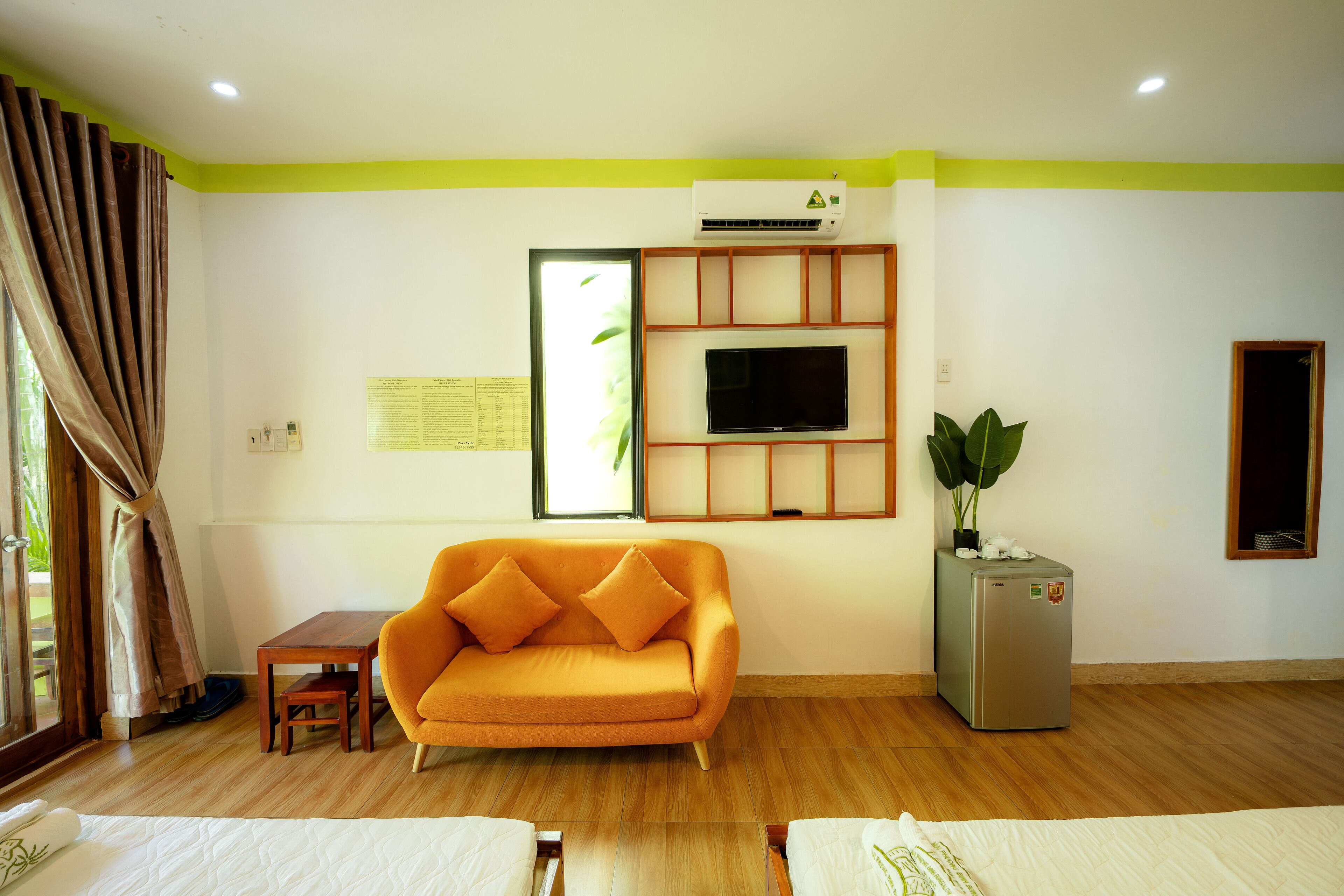 deluxe quadruple room, garden view | view from room