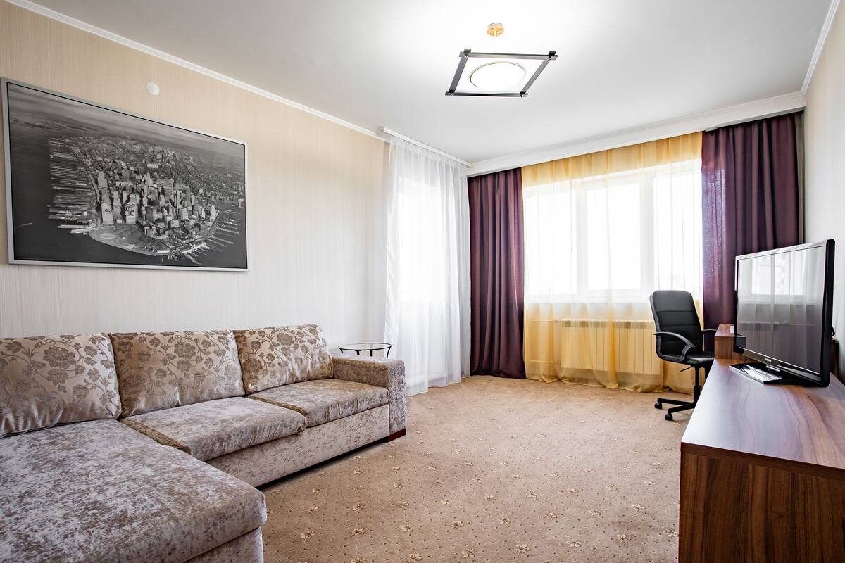 1 bedroom, desk, soundproofing, iron/ironing board