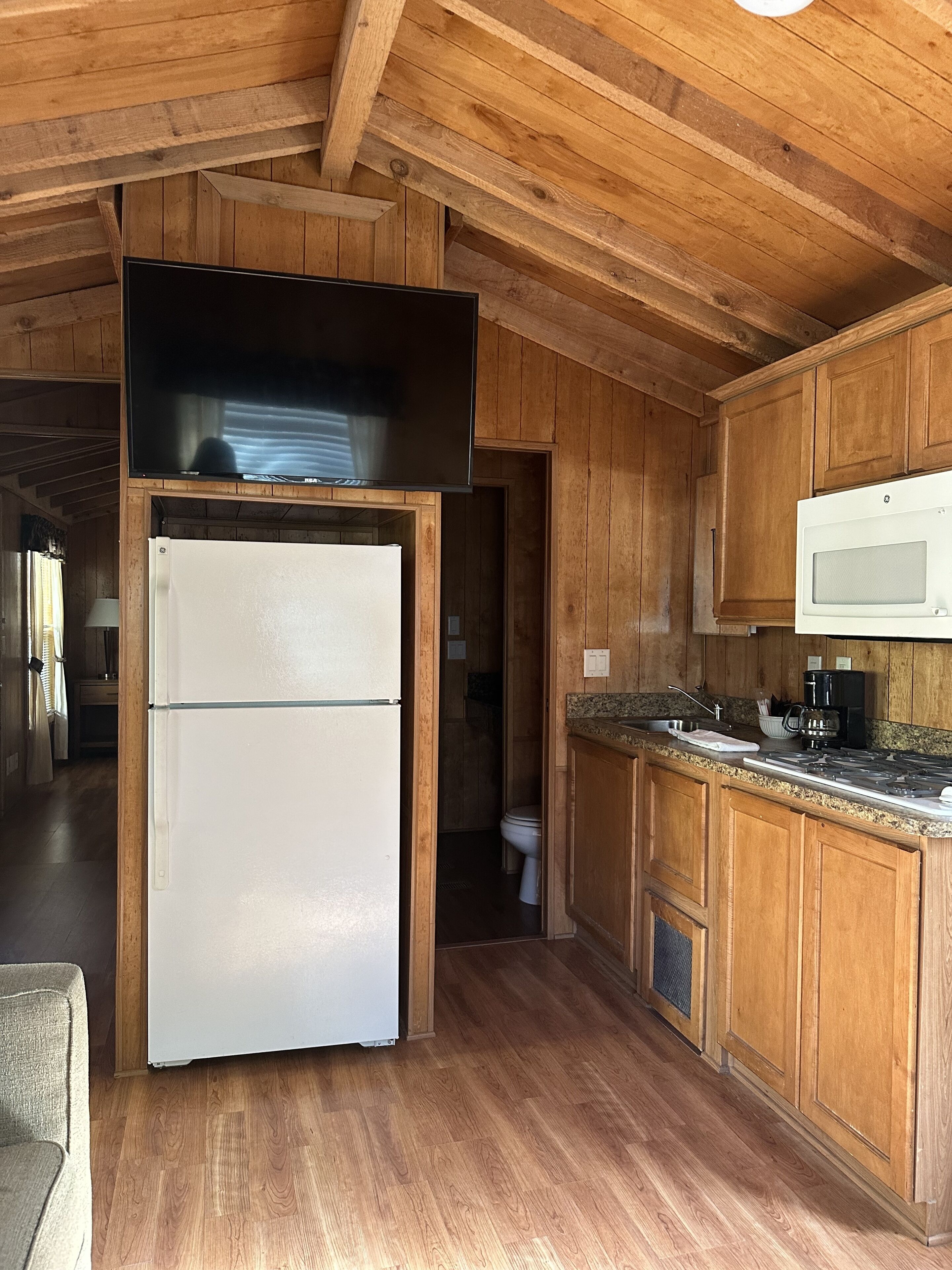 コンフォート キャビン 1 ベッドルーム マウンテンサイド | リビング エリア