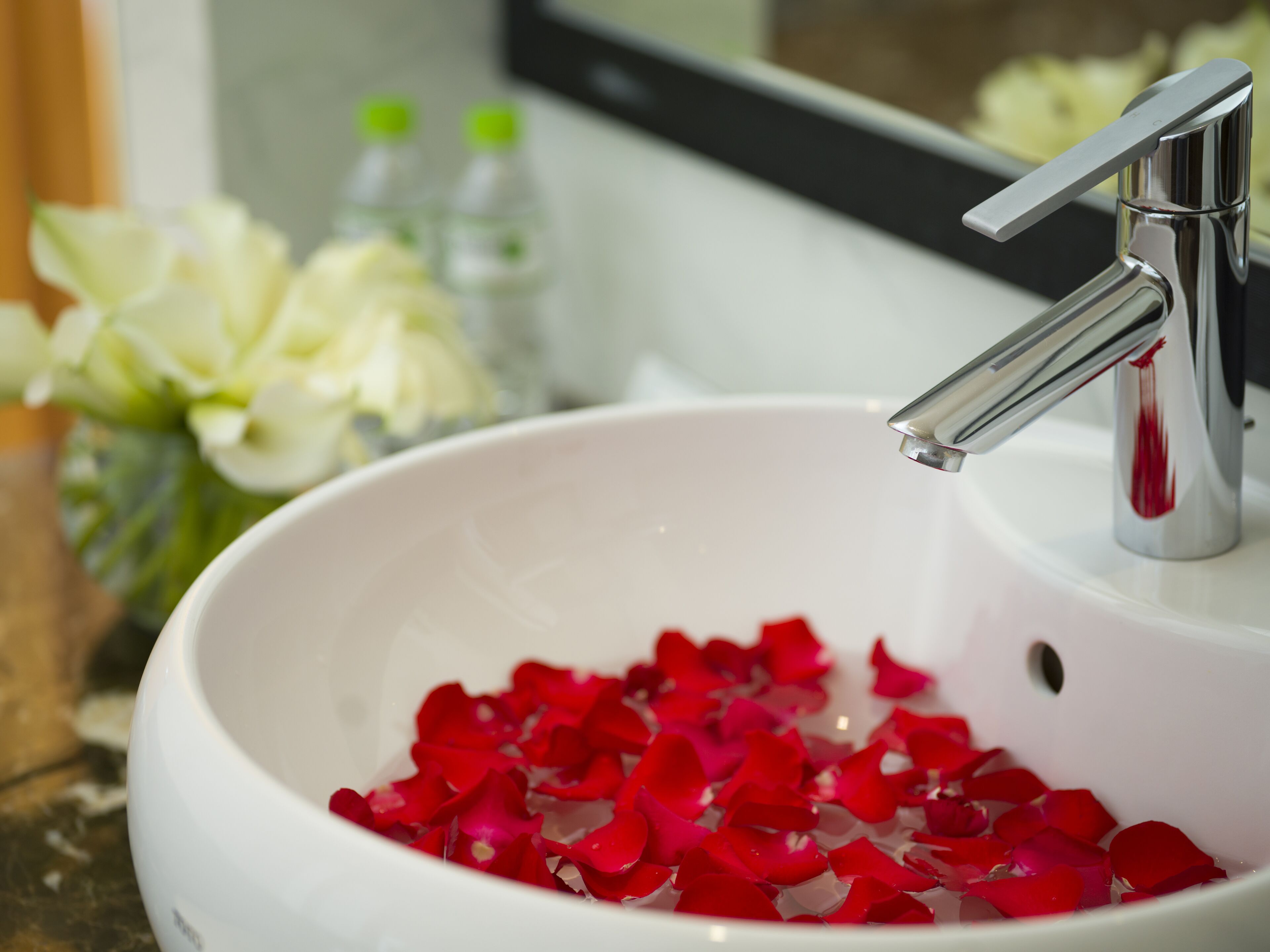 suite | bathroom | free toiletries, hair dryer, slippers, towels