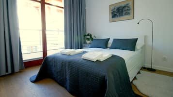 Apartamento clássico (ul. Wypoczynkowa 34A) | 1 quarto, roupas de cama premium, cofres nos quartos