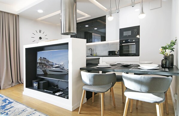 Superior Apartment, 1 Bedroom (Sea Side) | 1 bedroom, premium bedding, in-room safe, iron/ironing board
