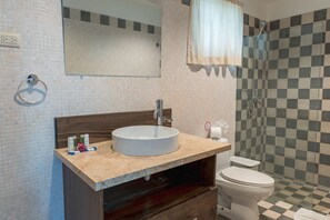 Free toiletries, hair dryer, towels