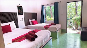 Family Room | Select Comfort beds, desk, laptop workspace, blackout drapes - Lanta Maikeaw Bungalow (Ko Lanta)