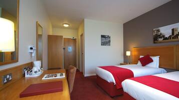 Desk, blackout curtains, iron/ironing board, free WiFi