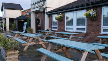 Outdoor banquet area