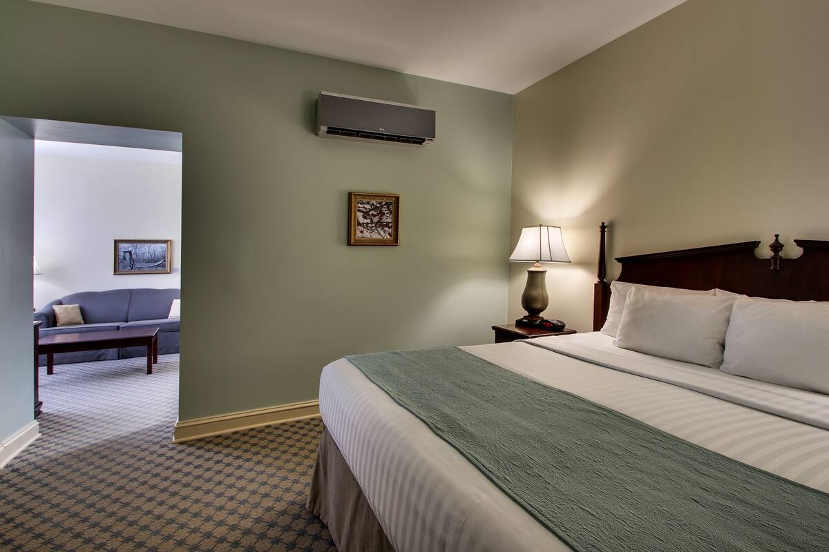 Premium bedding, desk, soundproofing, iron/ironing board