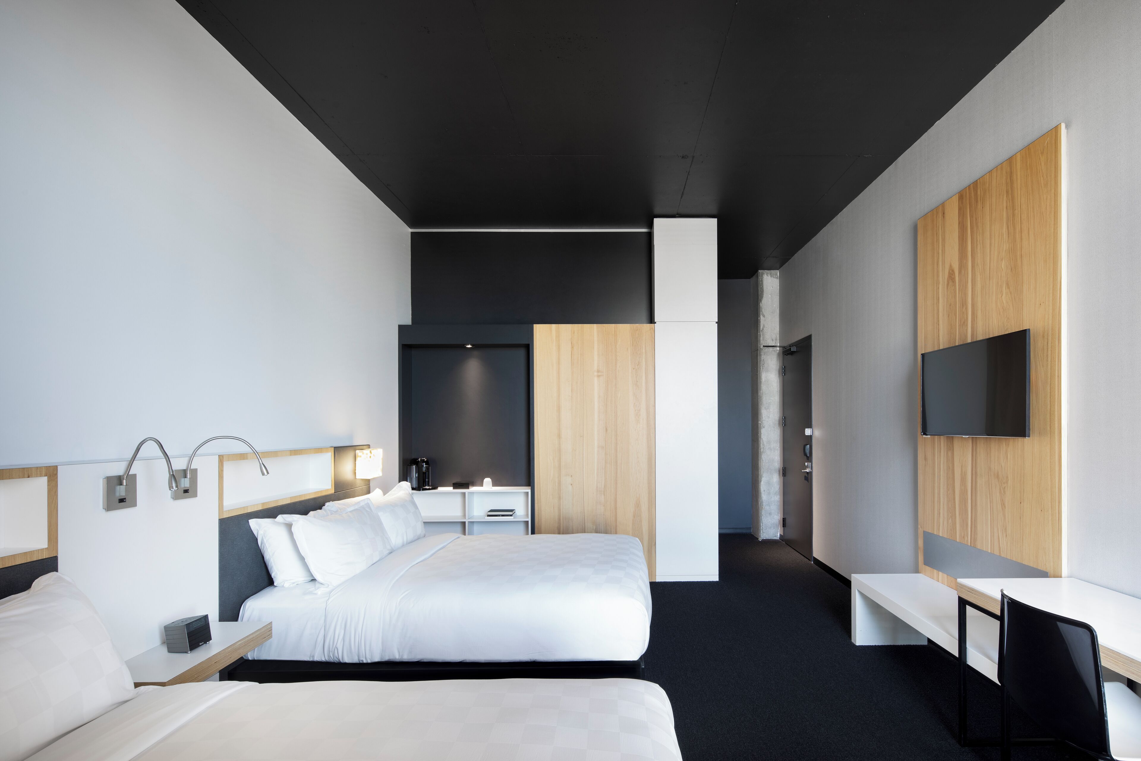 room, 2 queen beds, city view | premium bedding, down duvets, individually furnished, desk