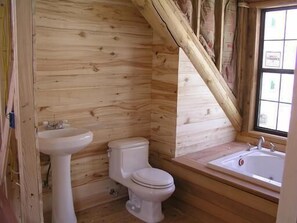 Bañera y ducha independientes, bañera de hidromasaje, secador de pelo