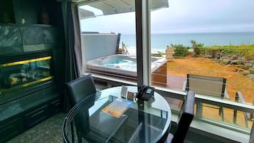 Romantic Room, 1 Queen Bed, HOT TUB, Oceanfront (Access via Stairs) | Beach/ocean view