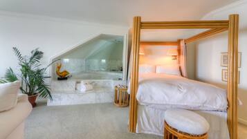Frette Italian sheets, premium bedding, down duvets, in-room safe