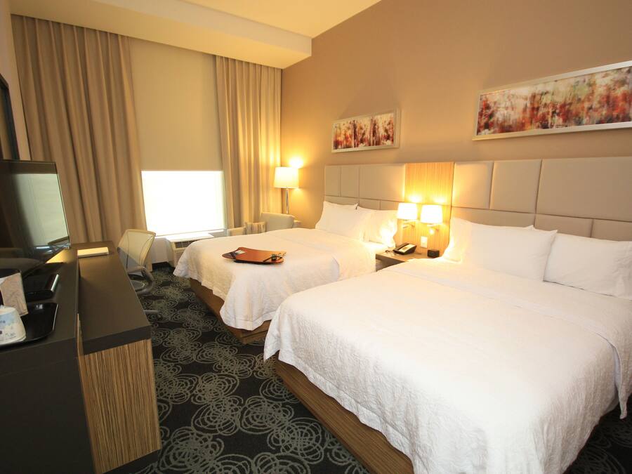 Room, 2 Queen Beds, Non Smoking, Refrigerator | In-room safe, soundproofing, iron/ironing board, free WiFi