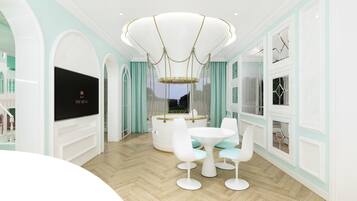 Premium bedding, minibar, in-room safe, desk