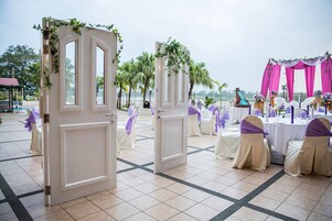 Outdoor wedding area