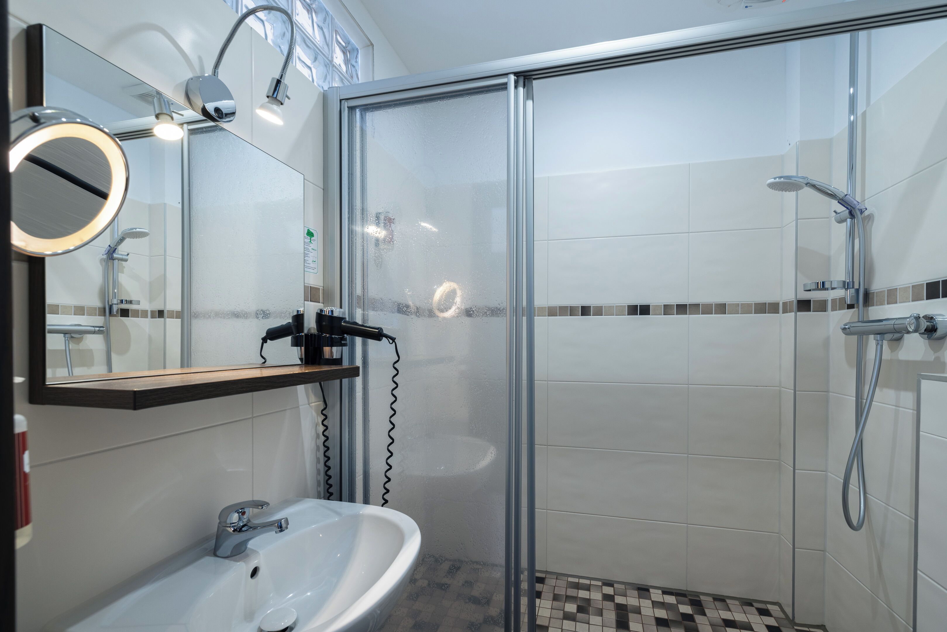 free toiletries, hair dryer, towels, soap