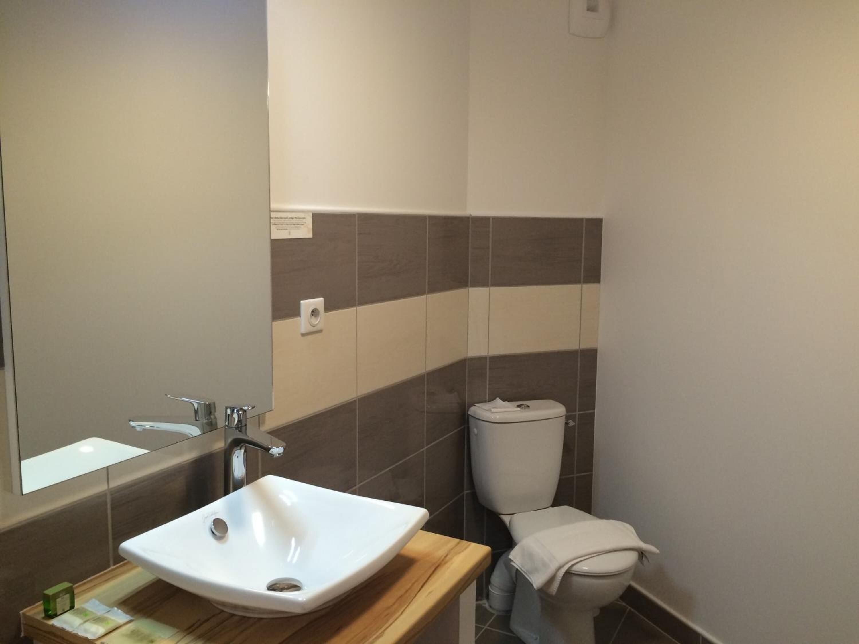 free toiletries, hair dryer, towels