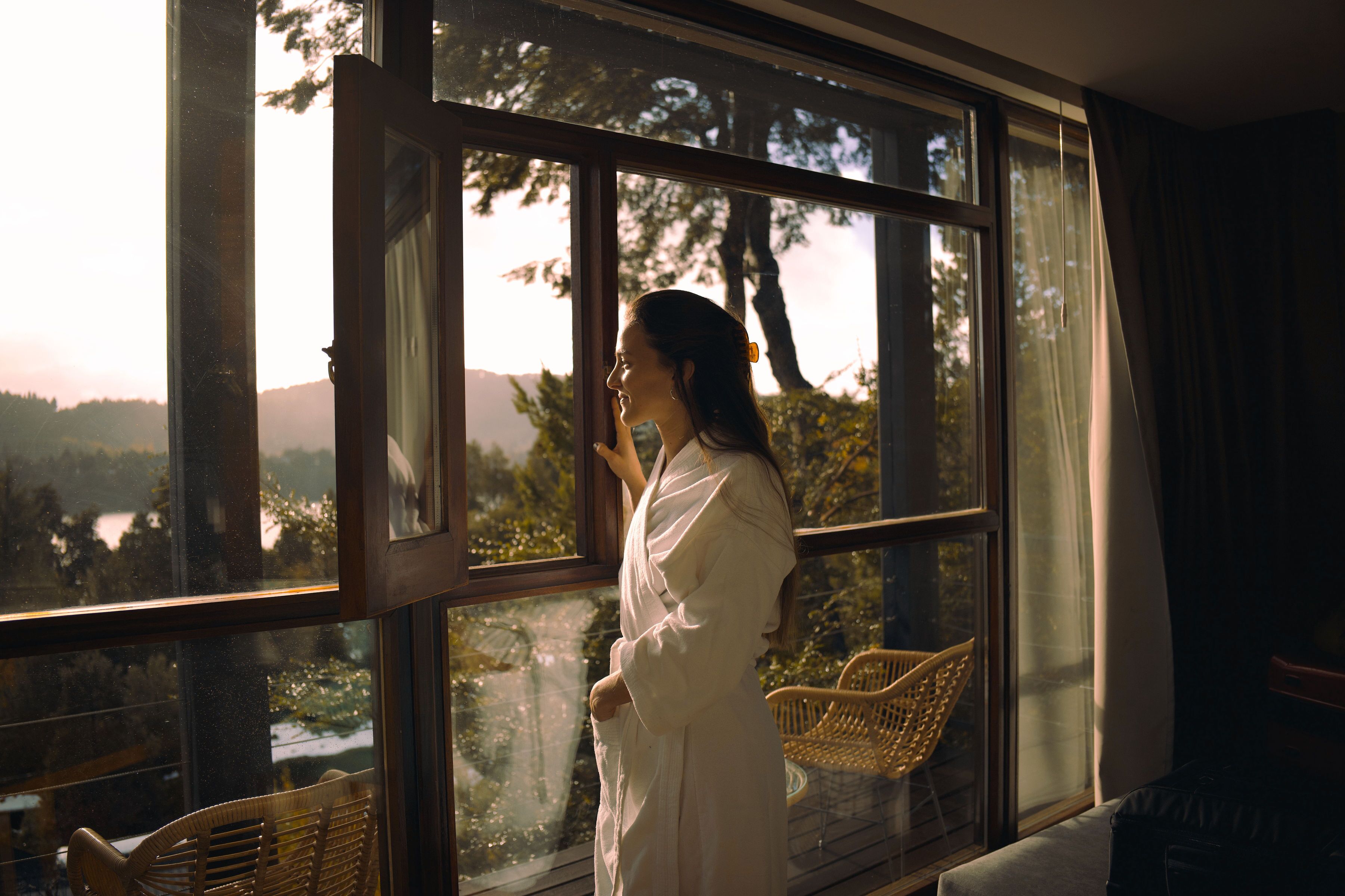 Suíte luxo, vista para o lago | Roupas de cama de algodão egípcio, roupas de cama premium