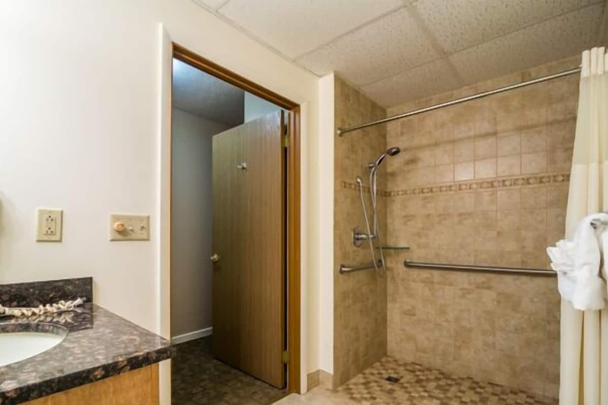standard room, accessible | bathroom | free toiletries, hair dryer, towels