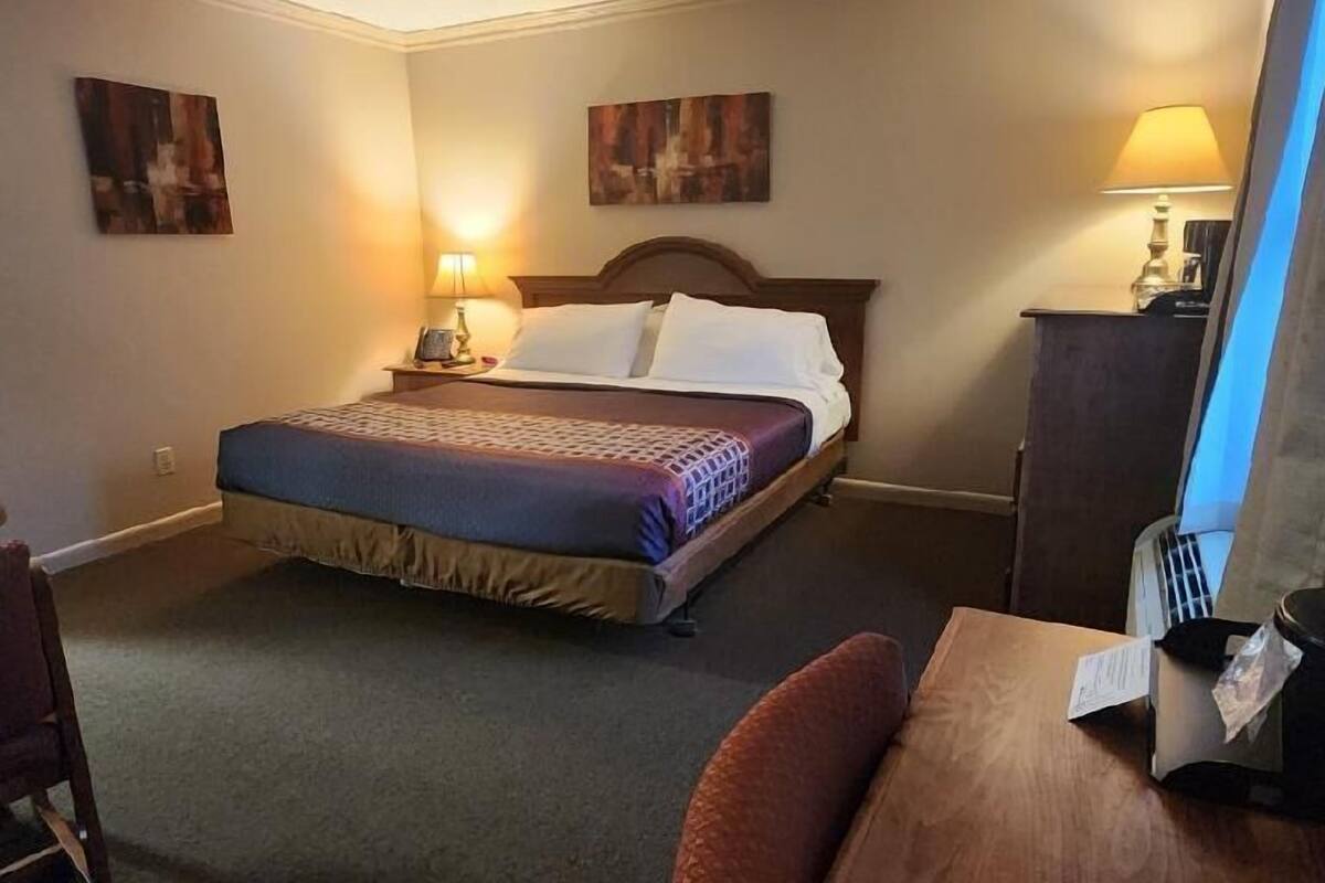 suite, 1 king bed | premium bedding, desk, iron/ironing board, free wifi