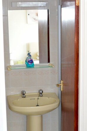 Standaard driepersoonskamer, 3 eenpersoonsbedden | Badkamer met douche