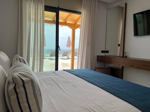 Luxury Villa, 2 Bedrooms, Sea View | 2 bedrooms, in-room safe, blackout curtains, soundproofing - Four Seasons Villas (Skiathos)