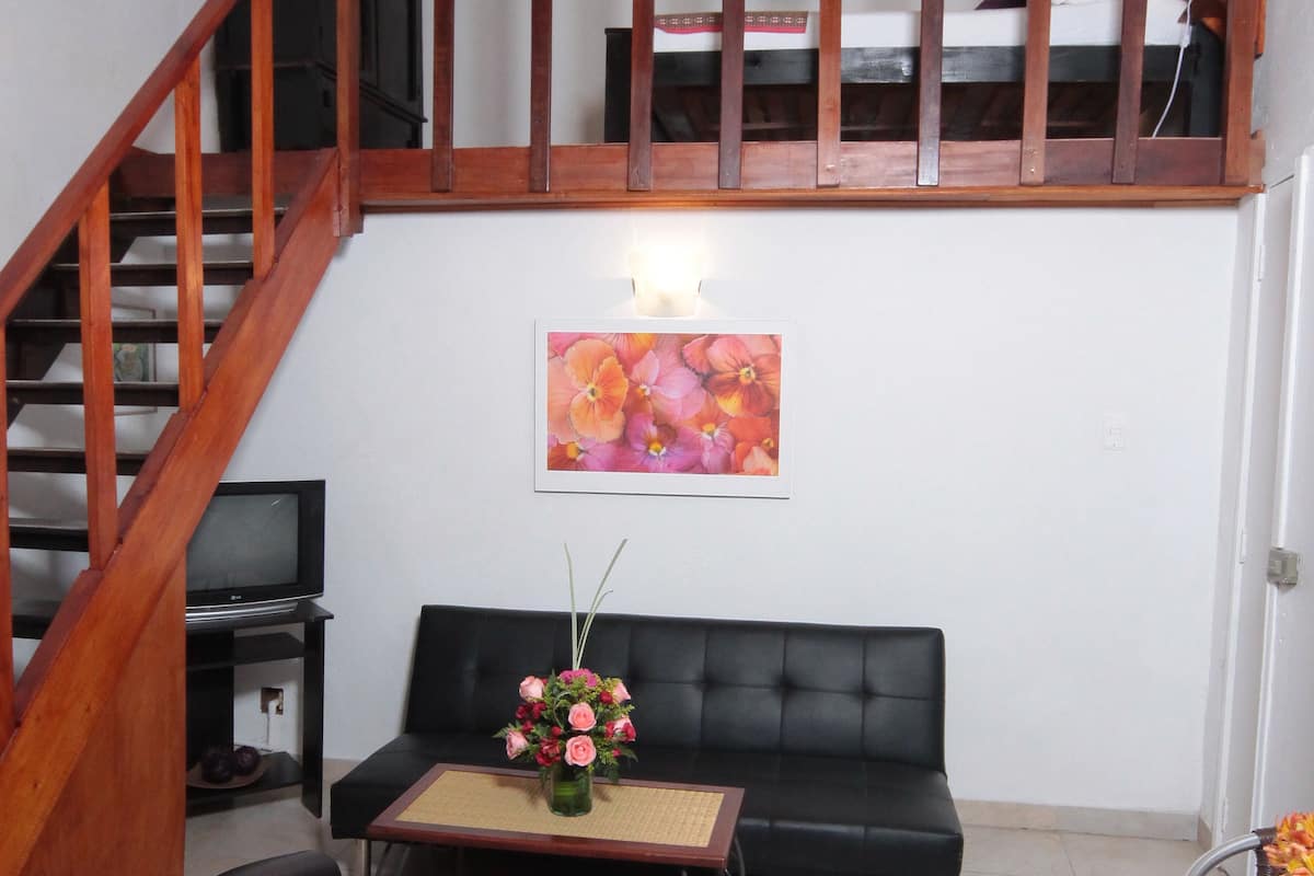 Suite Deluxe | Área de sala de estar | Televisión de pantalla plana
