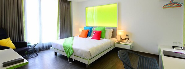 Premium bedding, minibar, in-room safe, desk