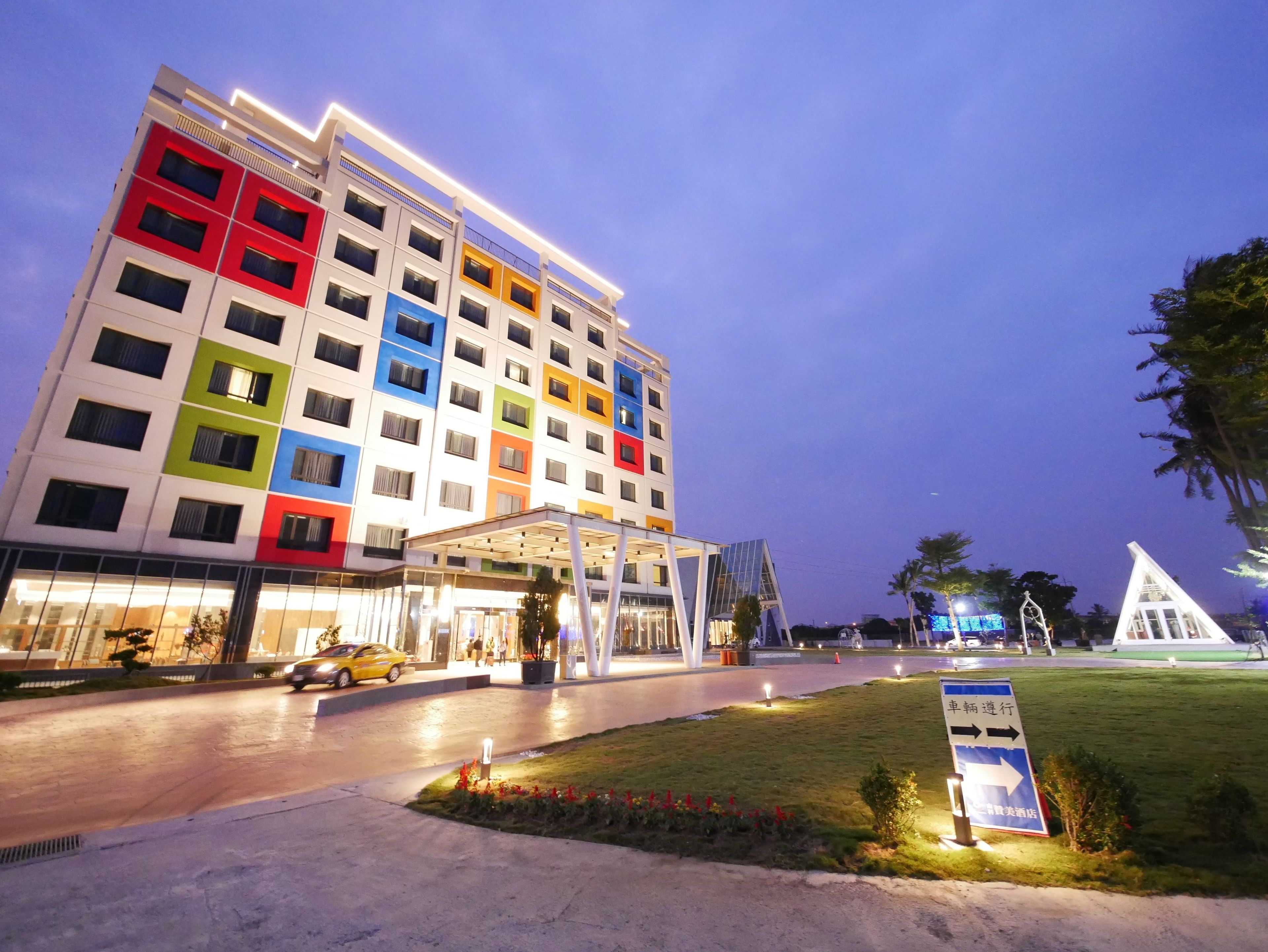 front of property – evening/night