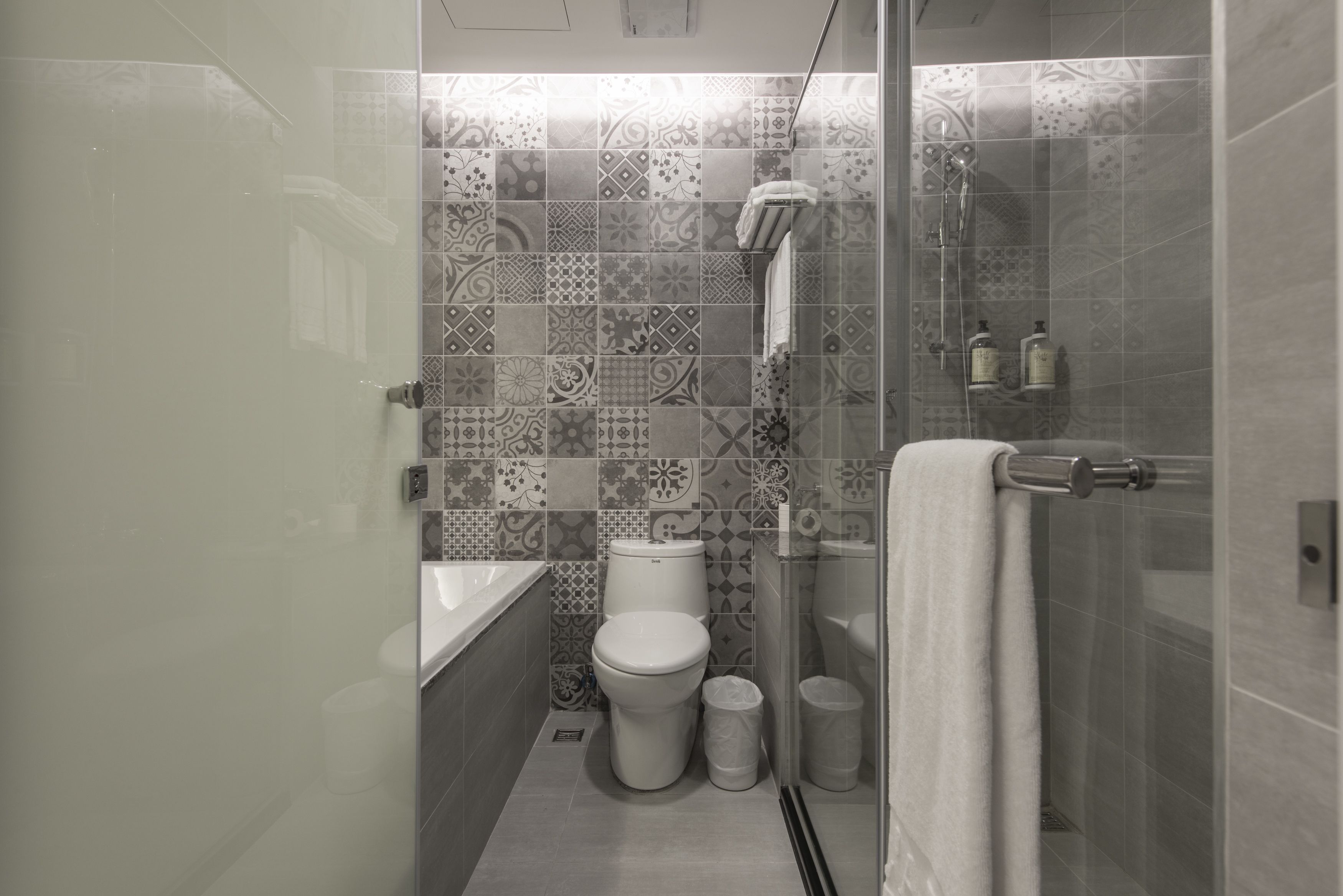 hair dryer, slippers, towels