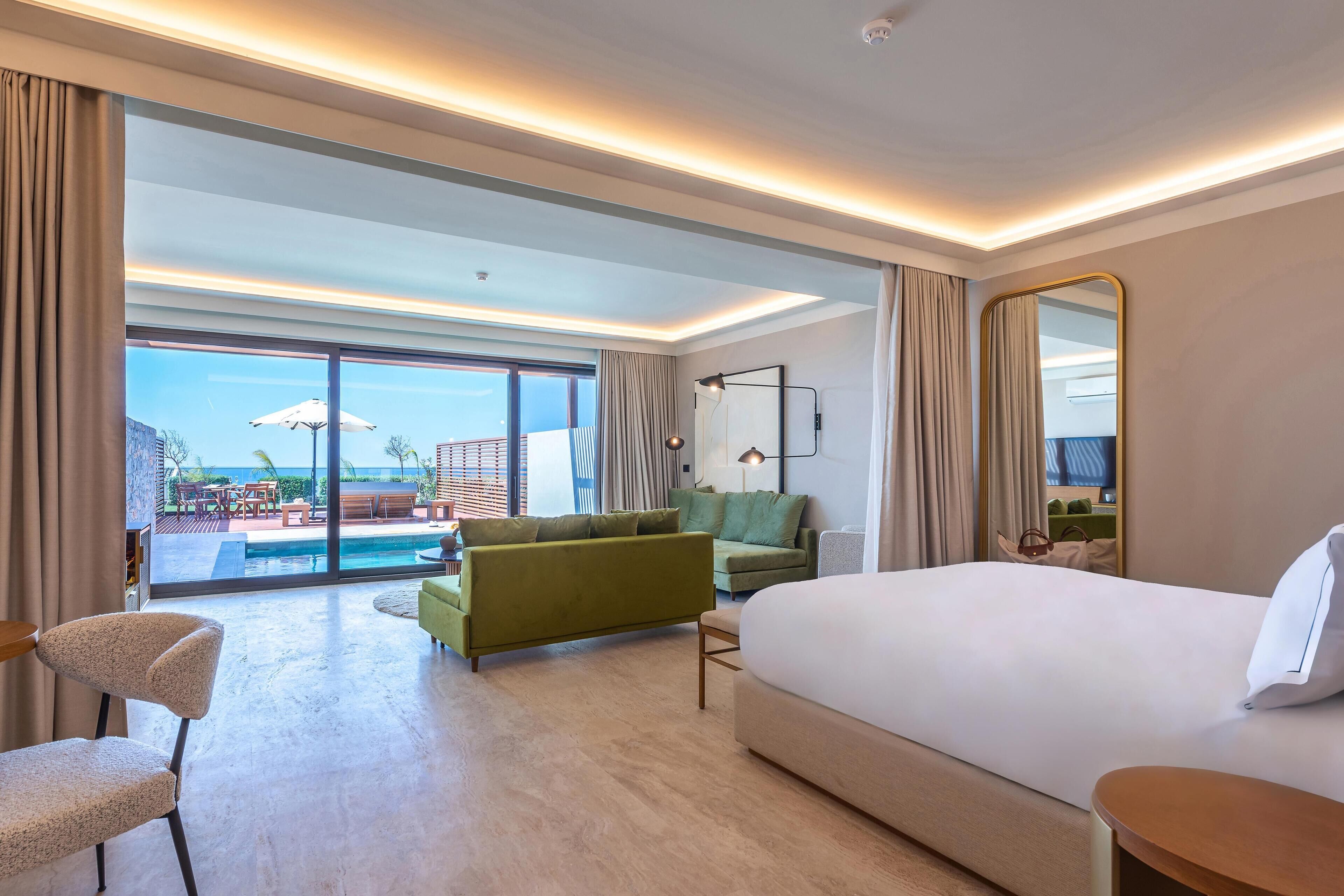 Suíte grand, 1 cama King, piscina particular | Wi-Fi de cortesia, roupa de cama