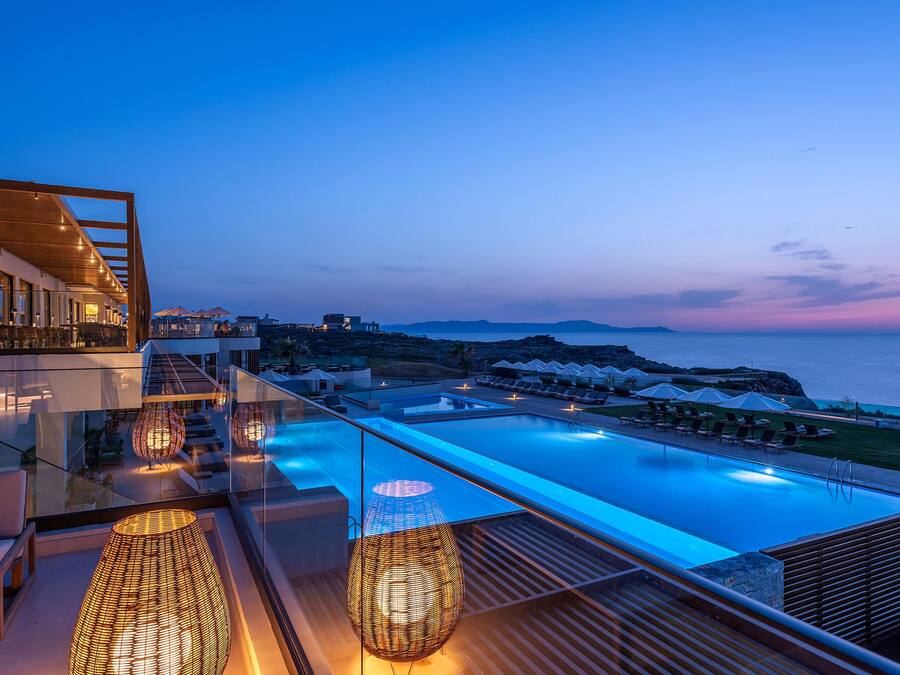 Seasonal outdoor pool, pool umbrellas, pool loungers