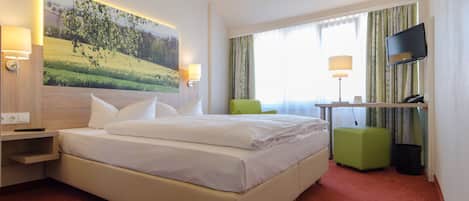 Standard Double Room, 1 Bedroom | Minibar, desk, laptop workspace, blackout curtains