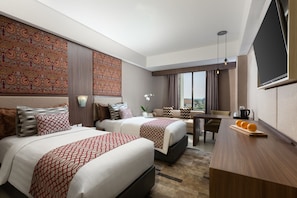 Deluxe Twin | Caja fuerte, escritorio, wifi gratis y ropa de cama