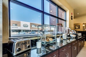 Free daily self-serve breakfast