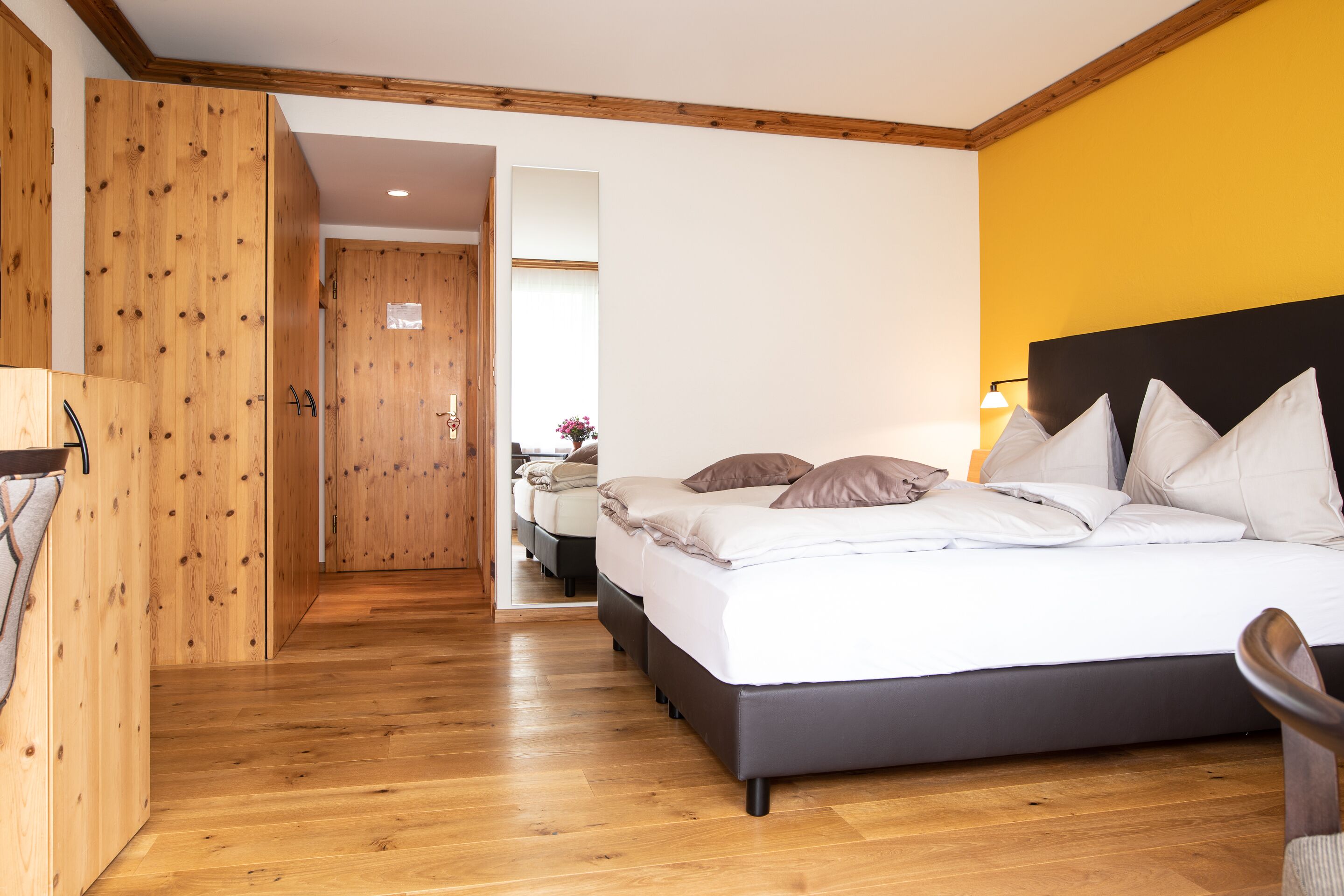 comfort double room, balcony, mountain view | in-room safe, desk, free cots/infant beds, rollaway beds