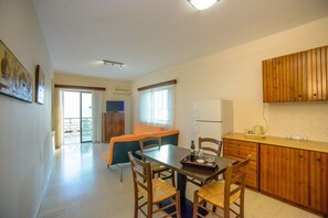 Apartment, 2 Bedrooms, Sea View | Living area - Moireas Apartments (West Mani)